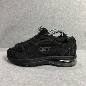 Skechers Shoes Womens Size 6.5 Black Low Top Memory Foam Comfort Sneakers 179050